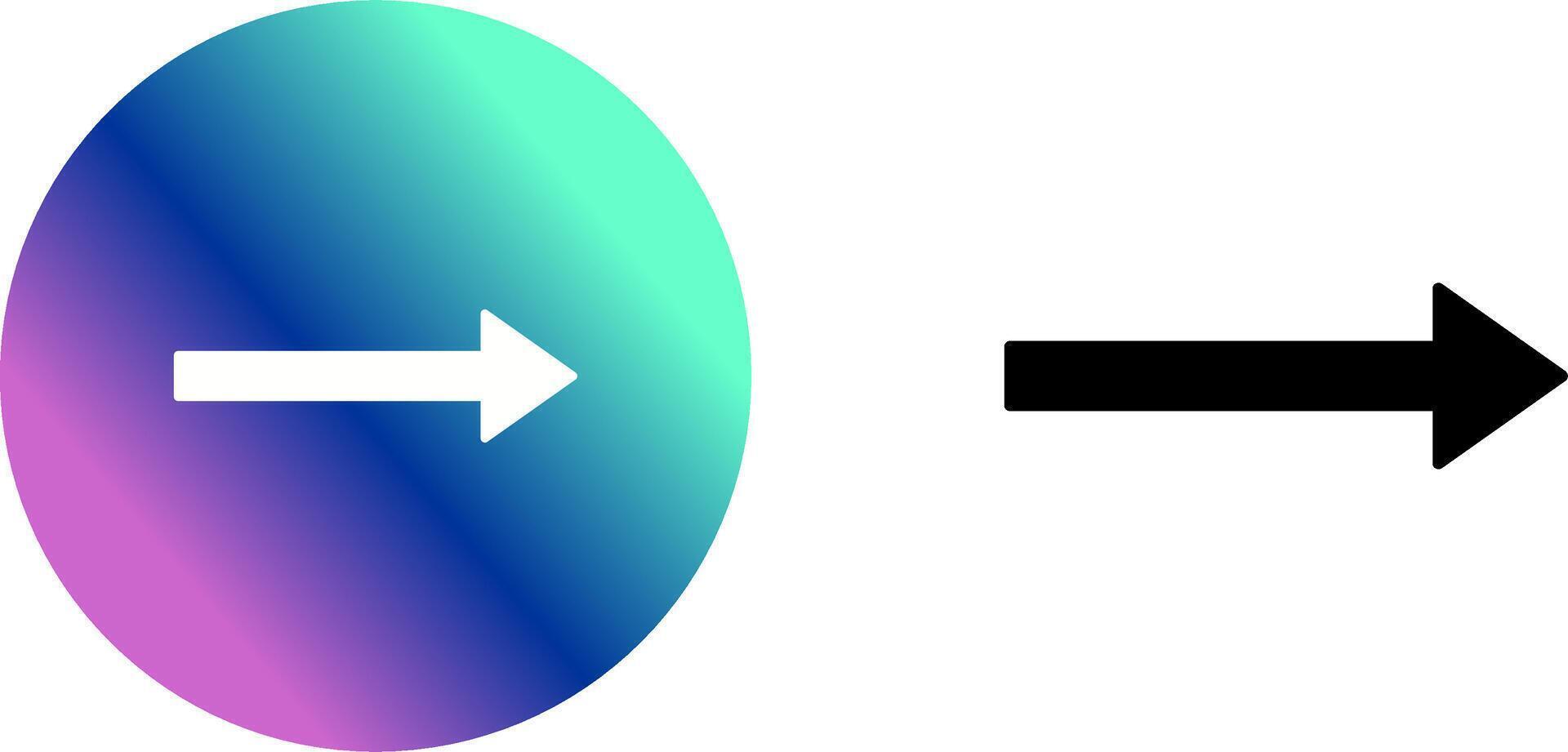 Unique Right Arrow Icon Design vector