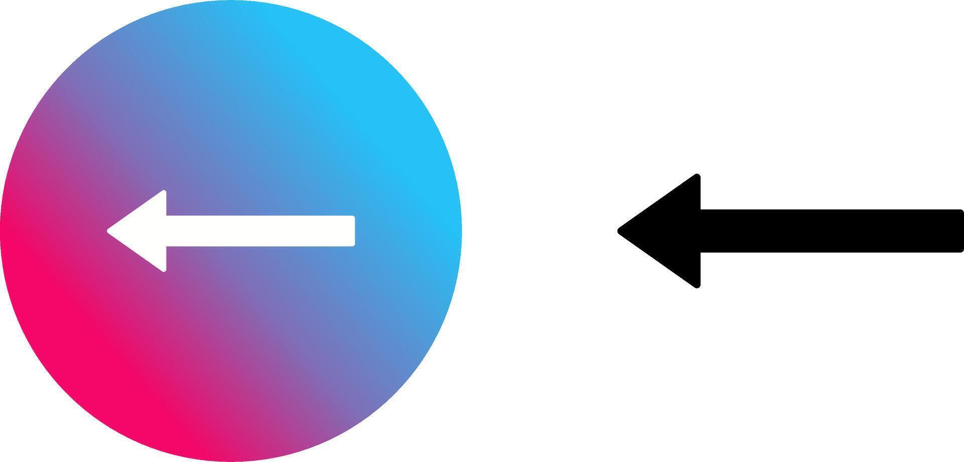 Unique Left Arrow Icon Design vector