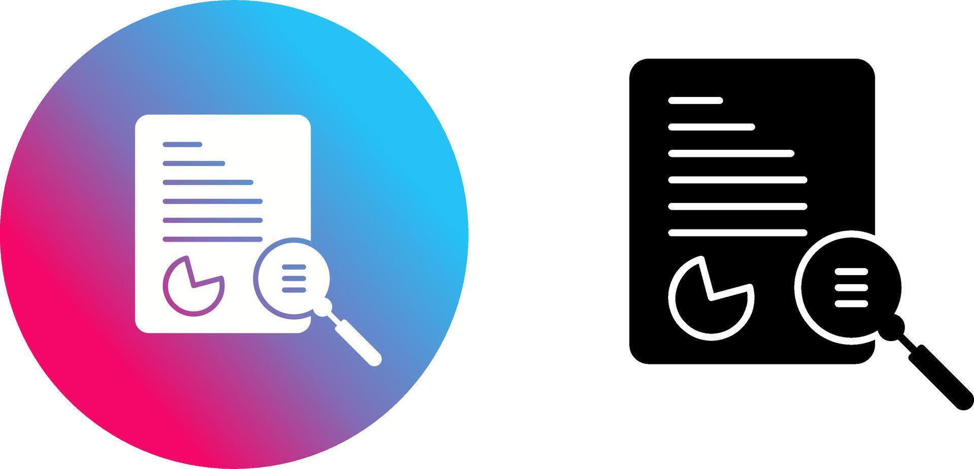 Unique Case Study Icon Design vector