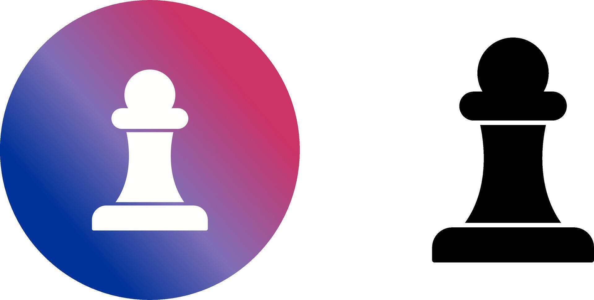 Unique Pawn Icon Design vector