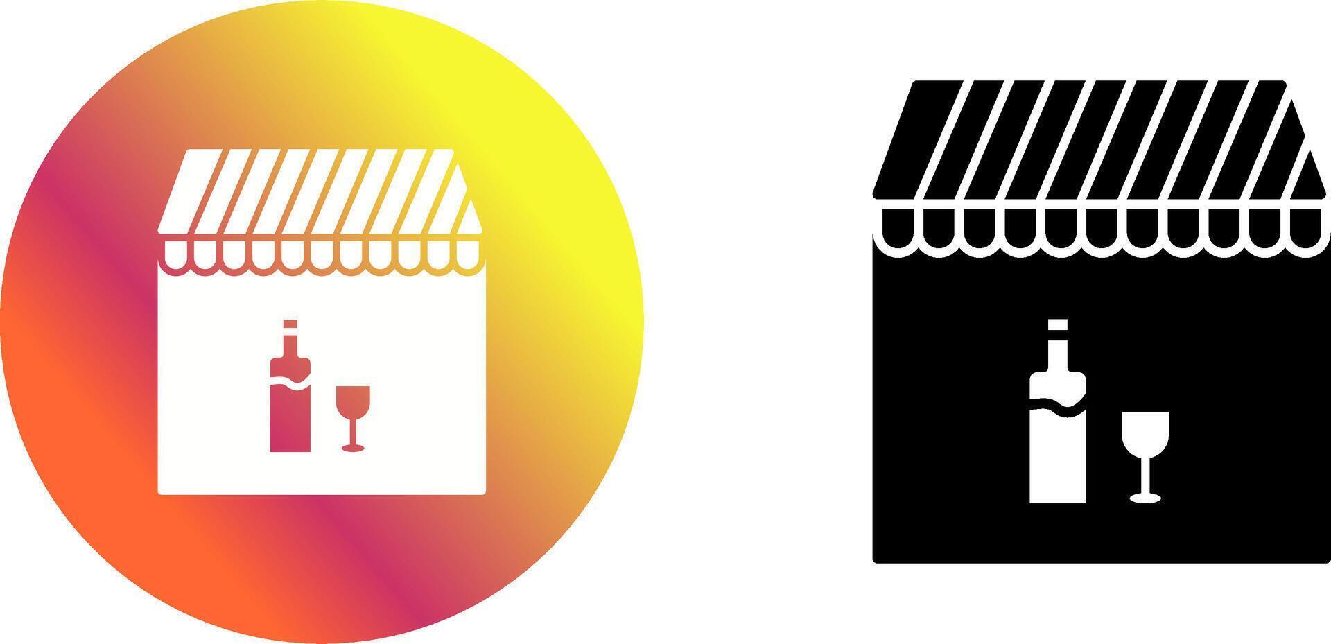Unique Cafe and Bar Icon Design vector
