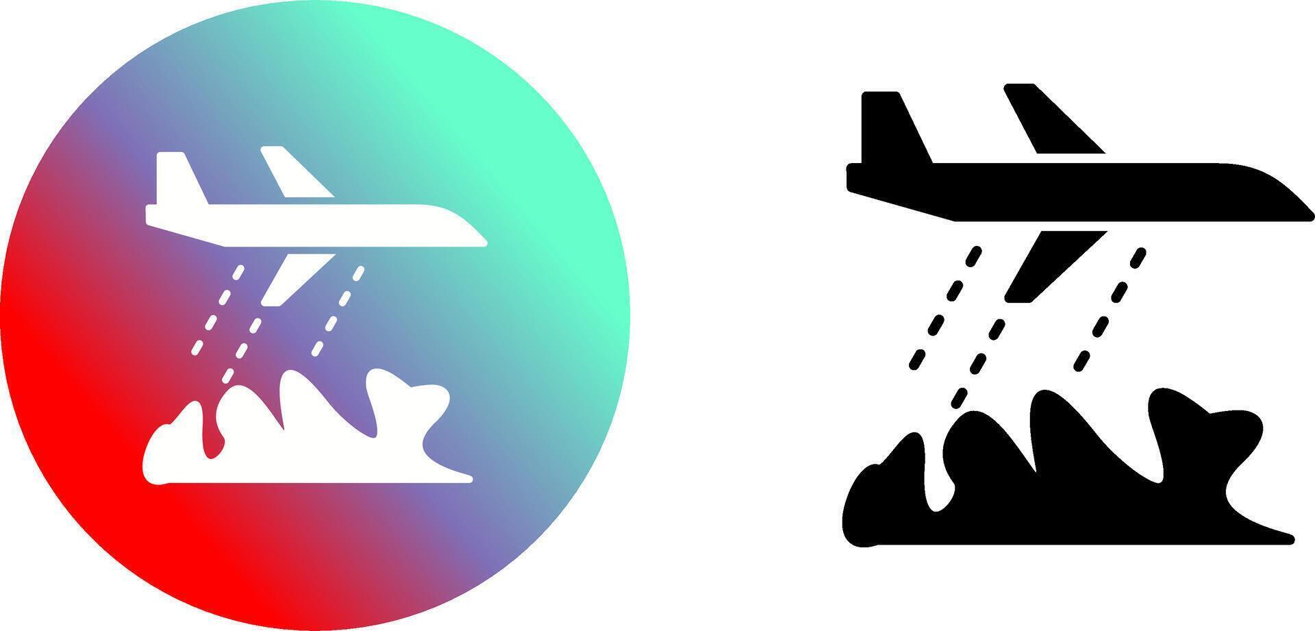 Unique Firefighter Plane Icon Design vector