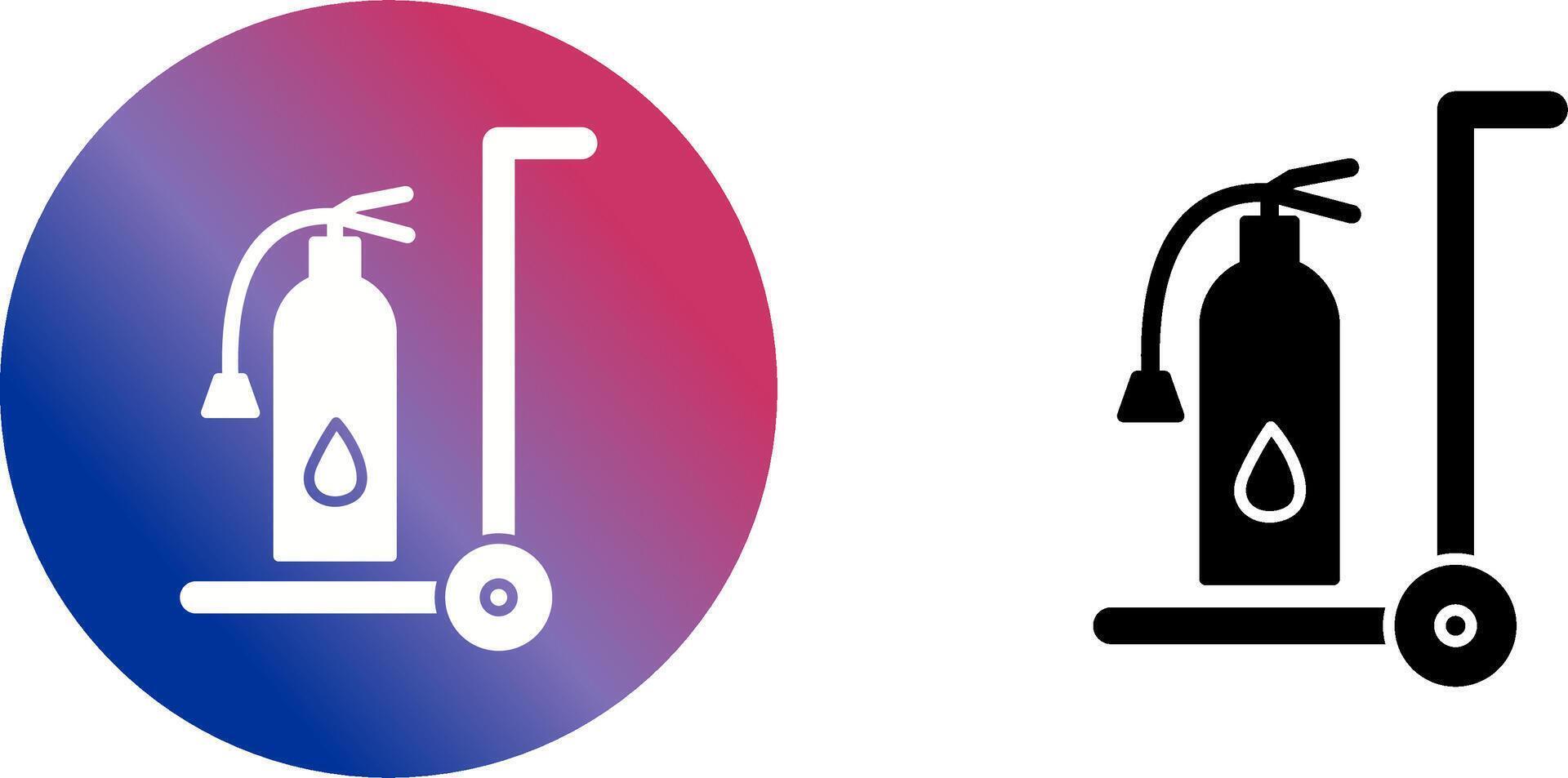 Unique Moveable Extinguisher Icon Design vector