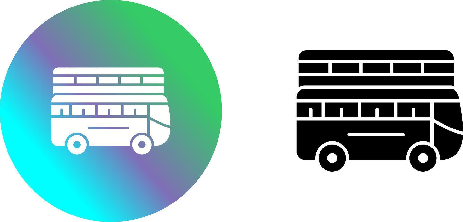 Double Bus Icon Design vector