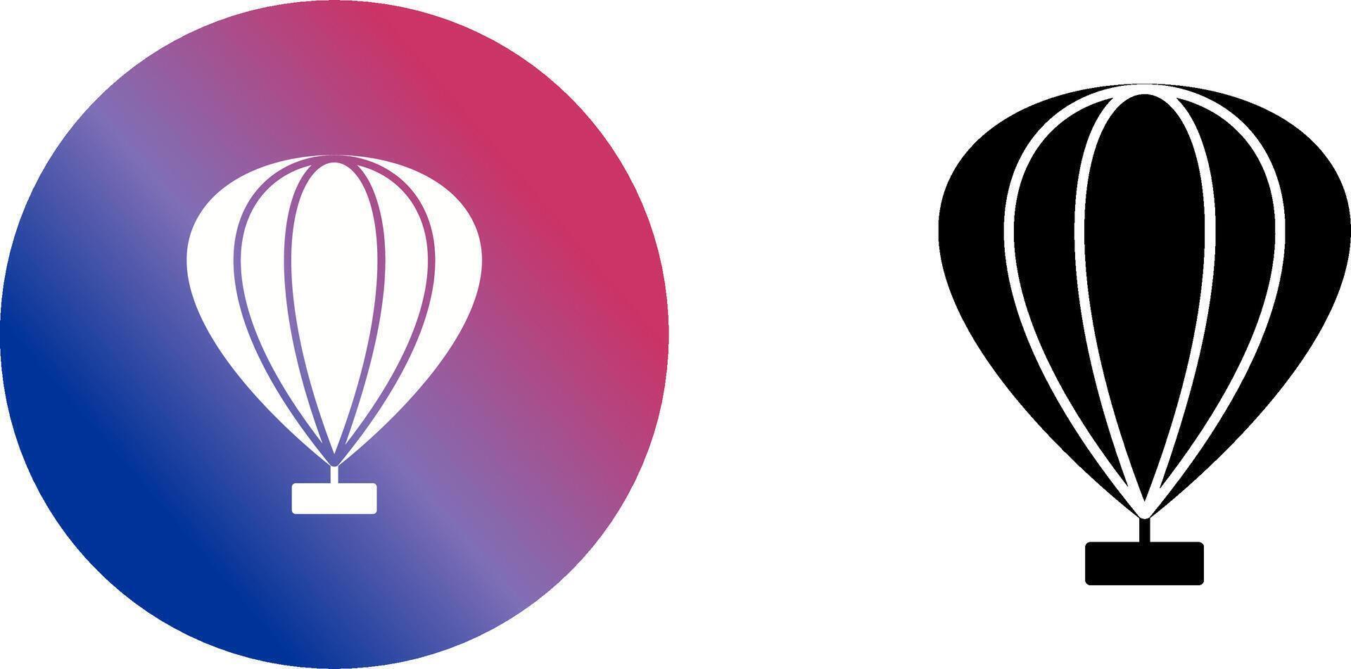 Hot Air Balloon Icon Design vector