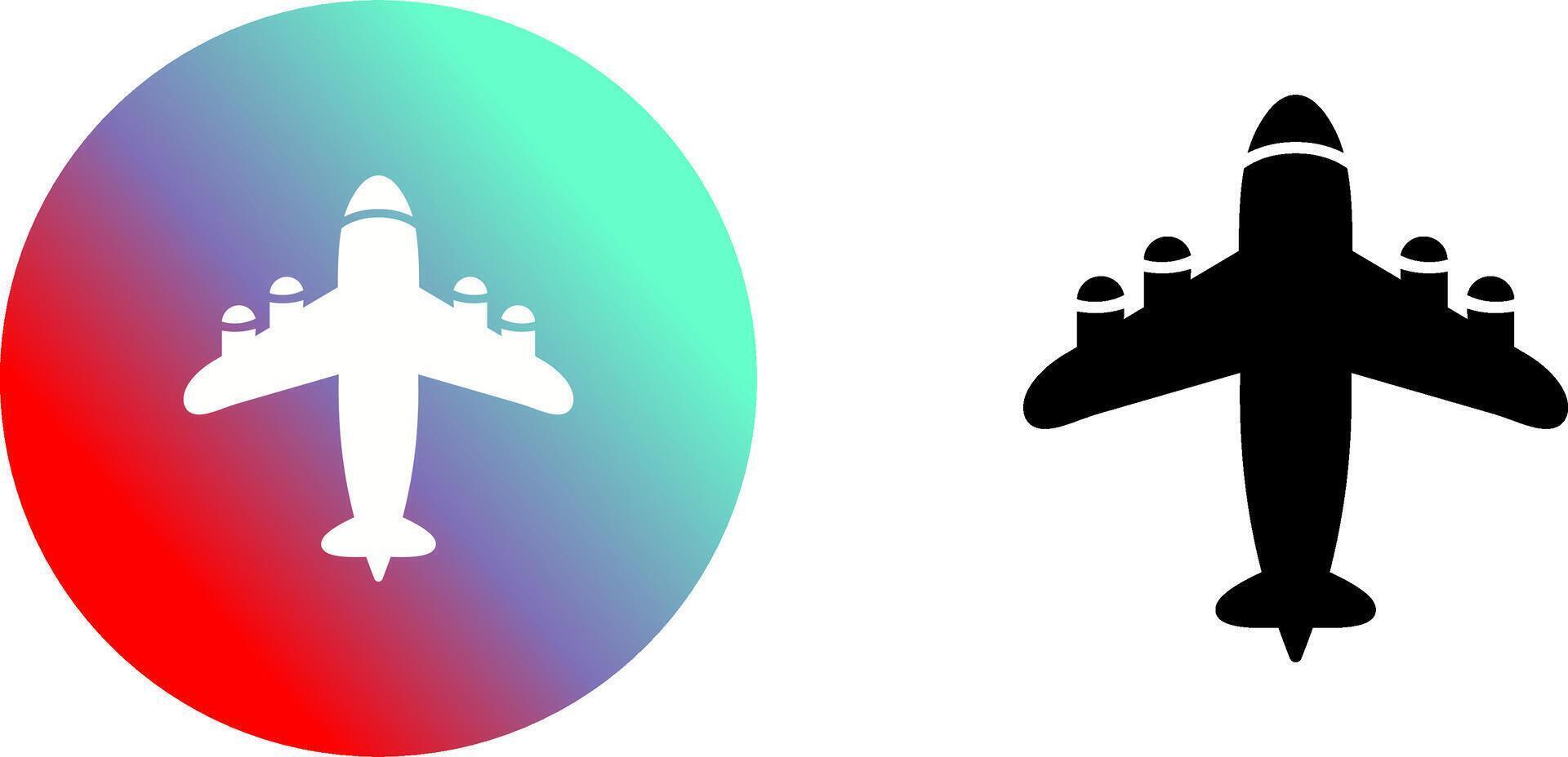 Flying Airplane Icon Design vector