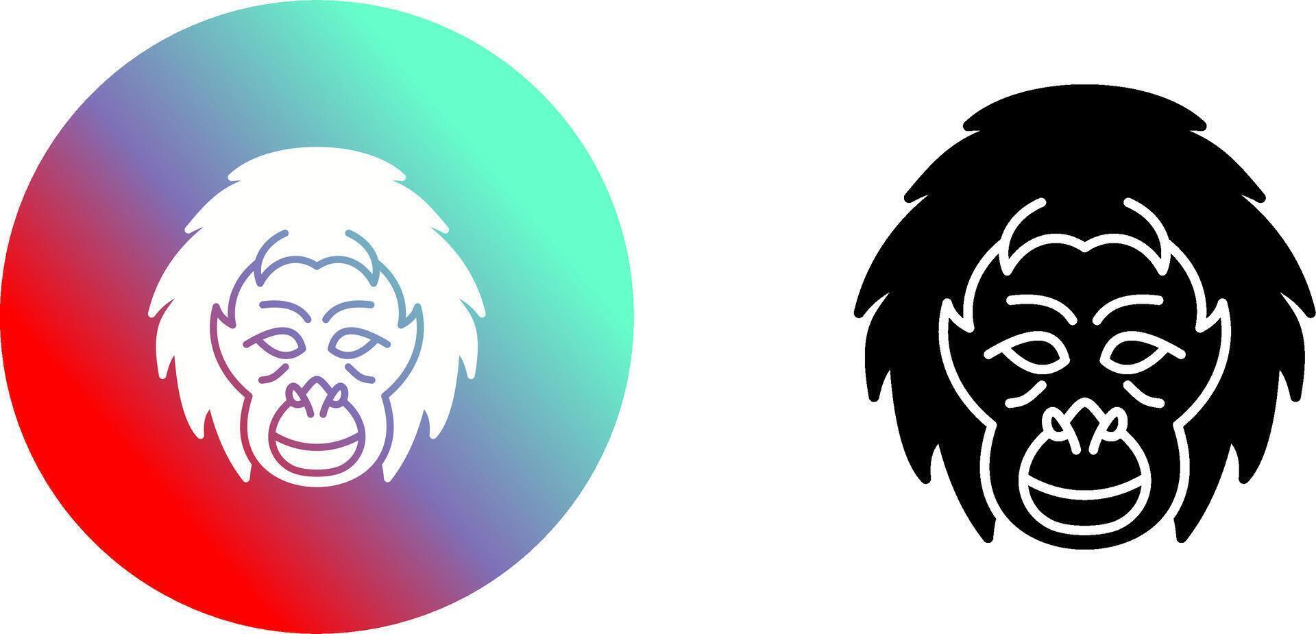 Orangutan Icon Design vector