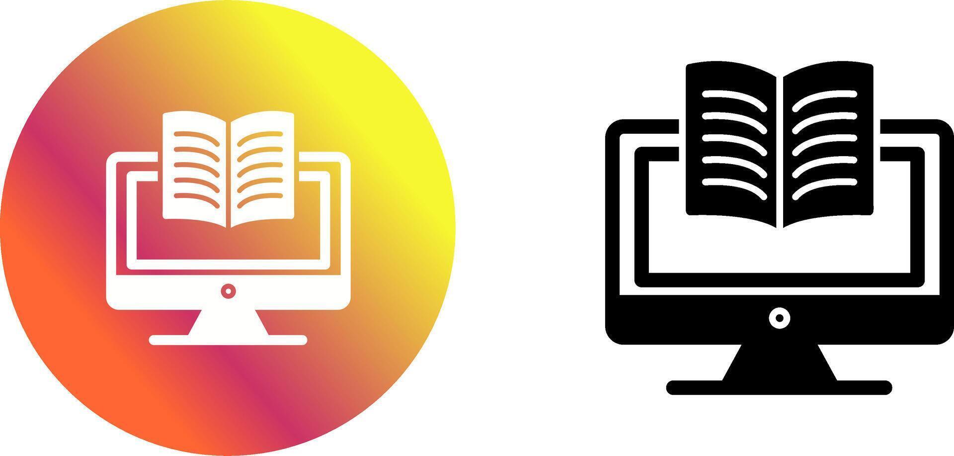 Digital Learning Icon Design vector