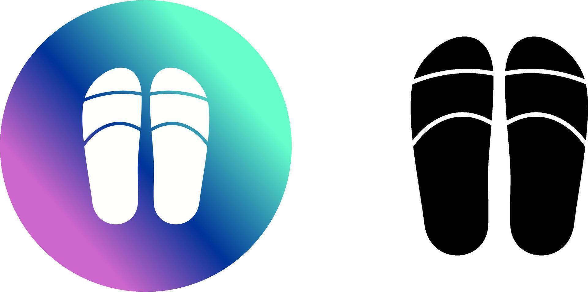 Slippers Icon Design vector