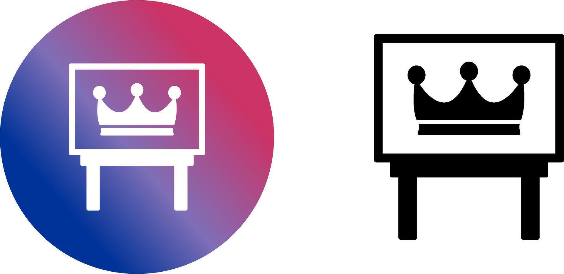 Crown Exhibit Icon Design vector