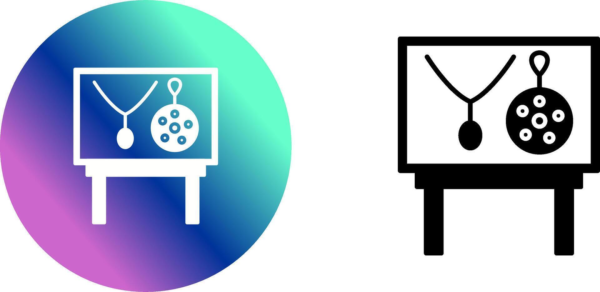 Jewel Exhibit Icon Design vector