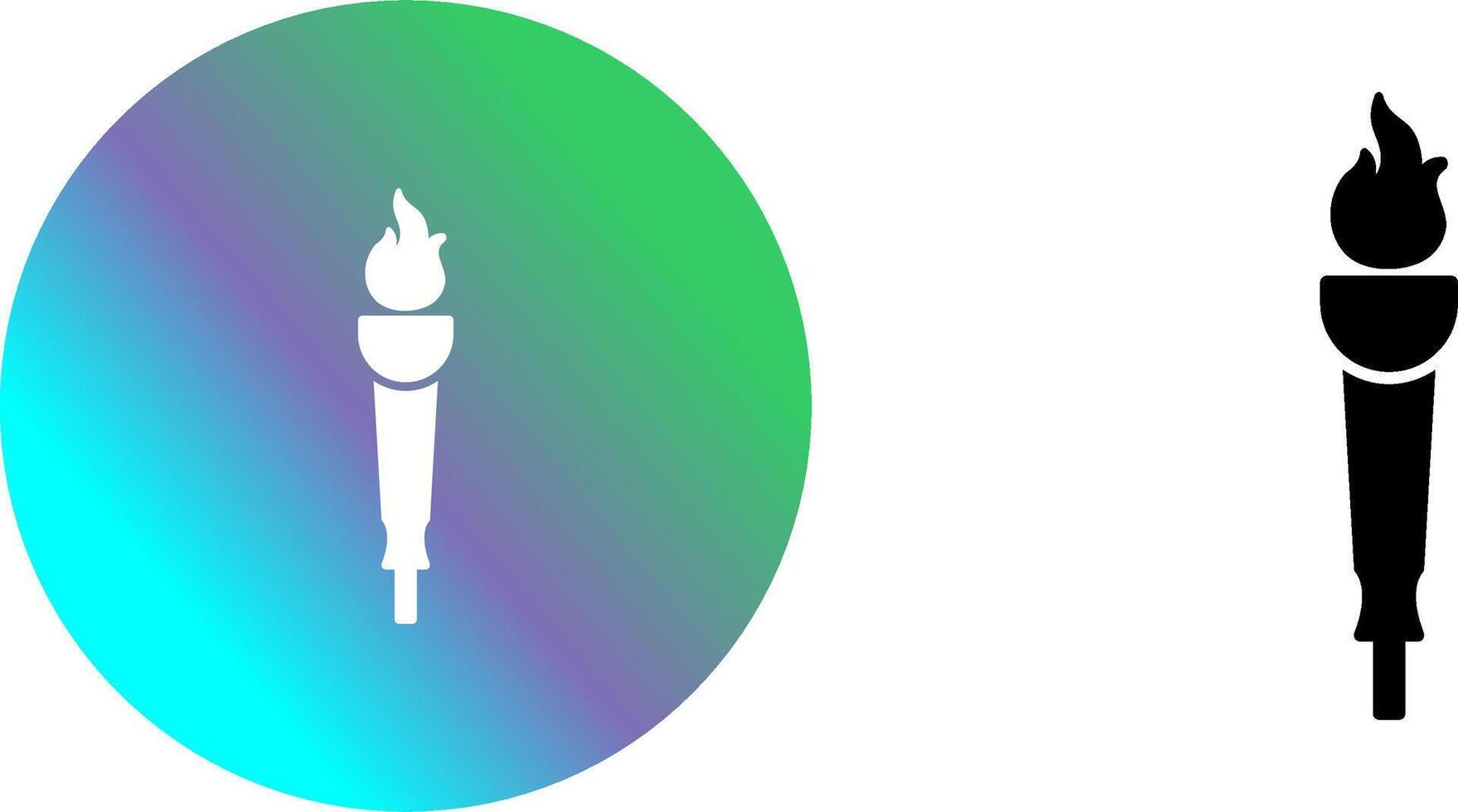 Museum Torch Icon Design vector