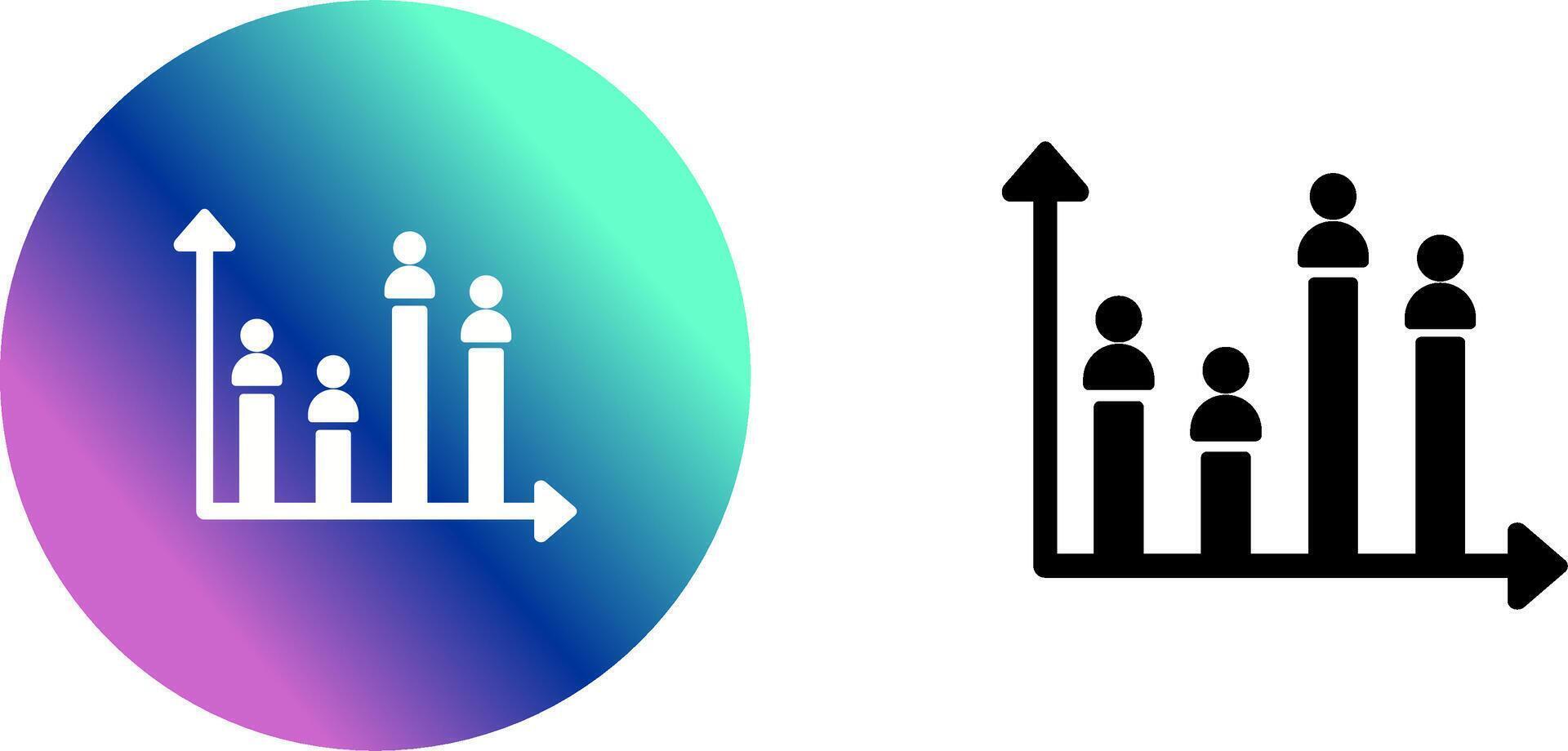 Candidate Graph Icon Design vector