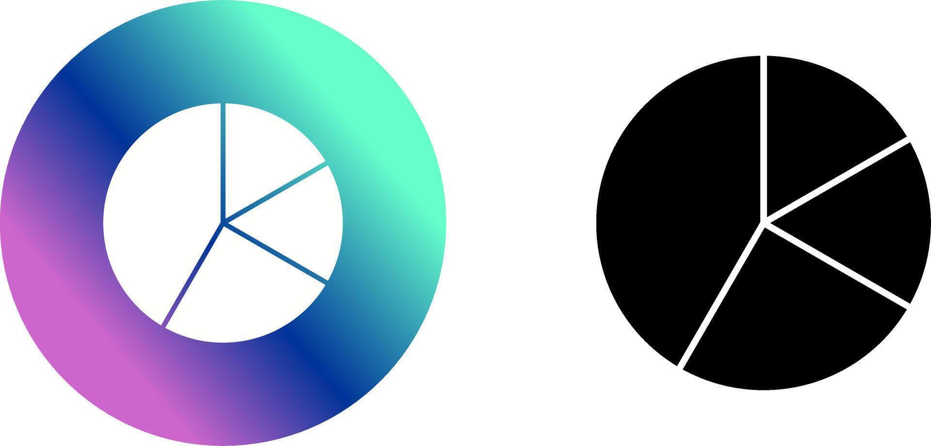 Pie Chart Icon Design vector