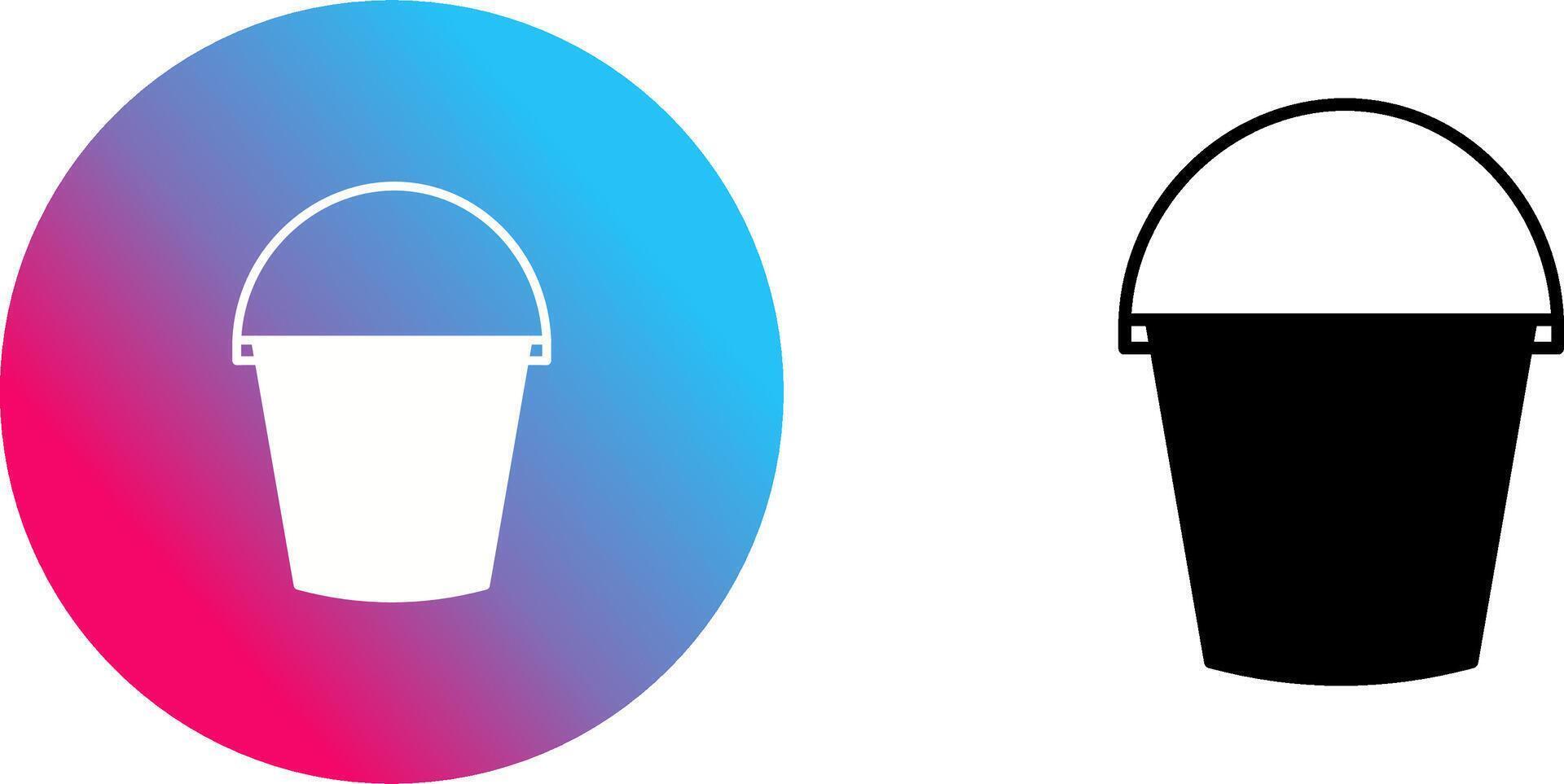 Water Bucket Icon Design vector