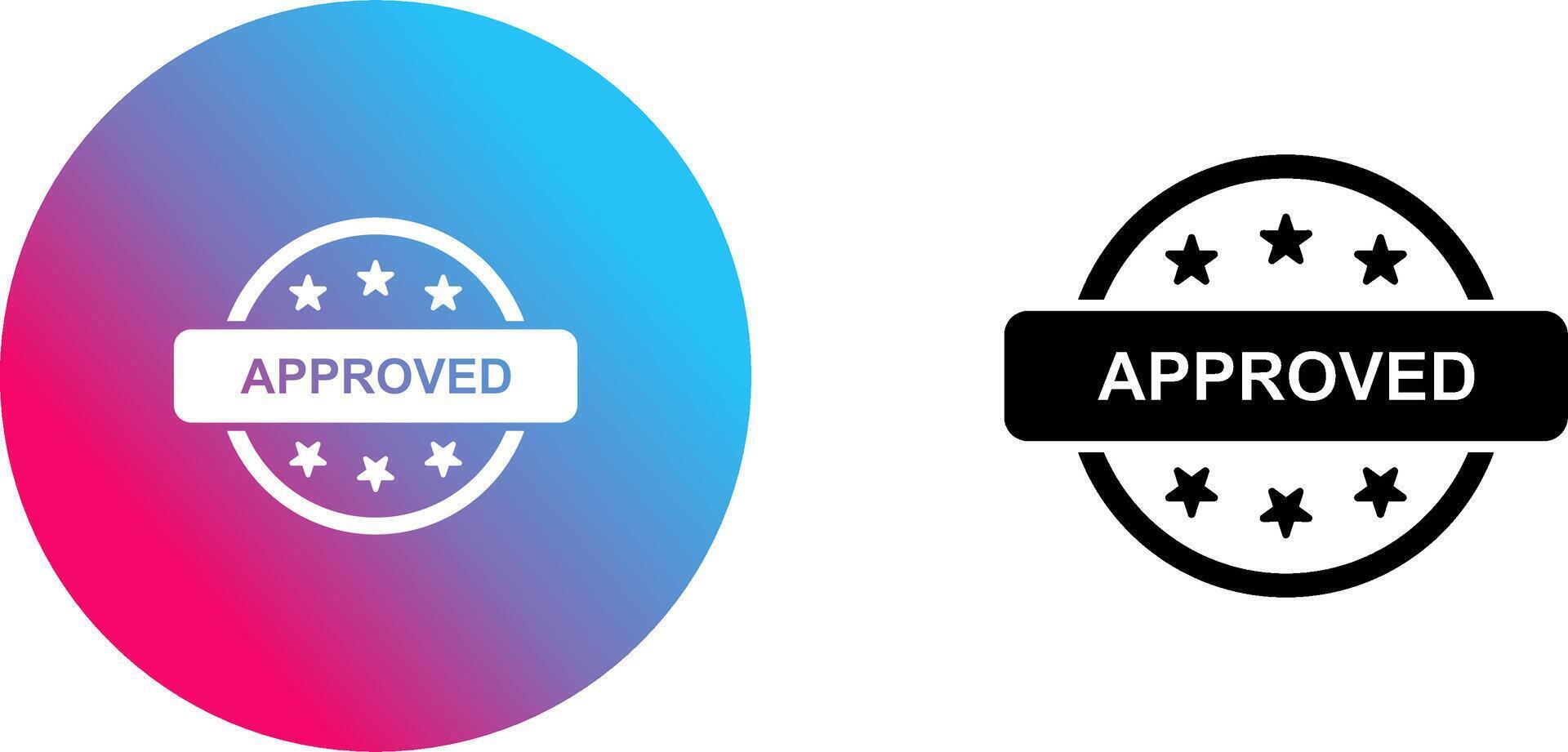 Approved Icon Design vector