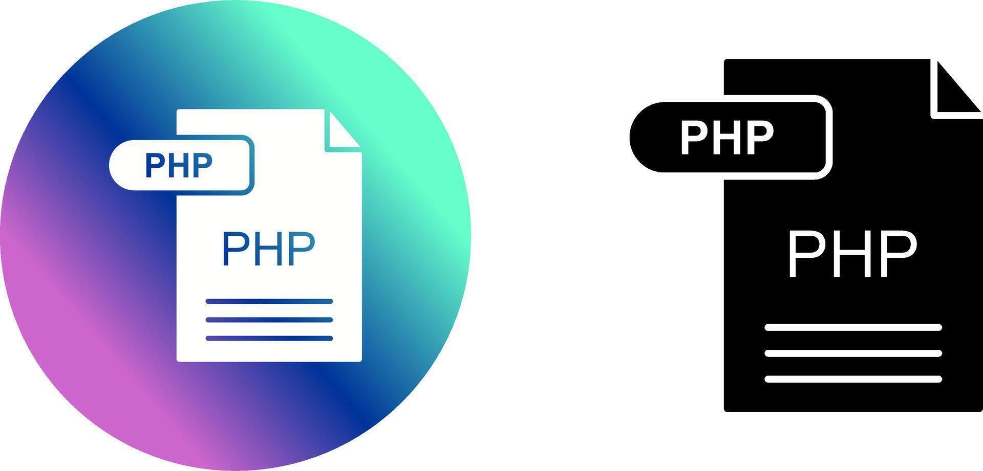 PHP Icon Design vector
