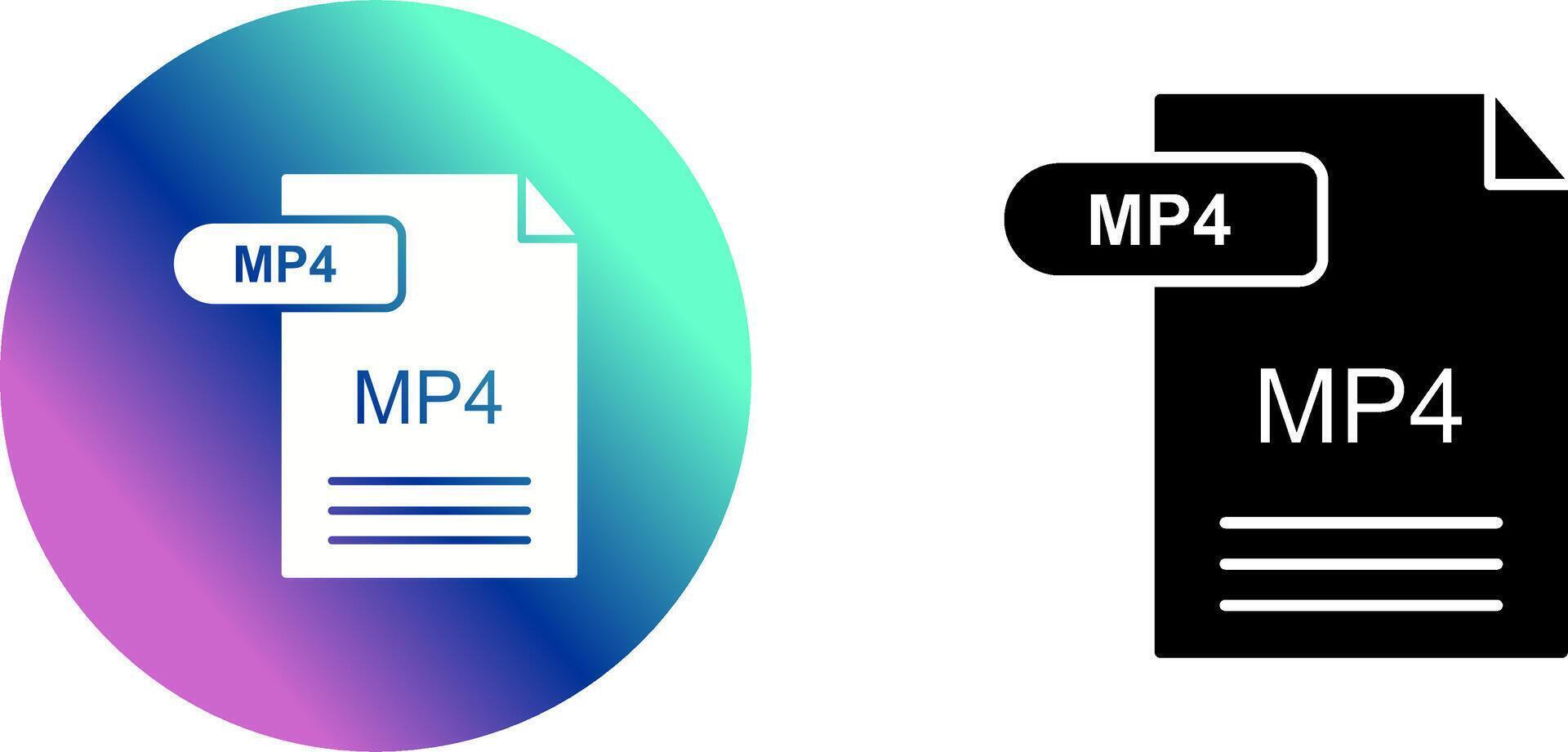 MP4 Icon Design vector
