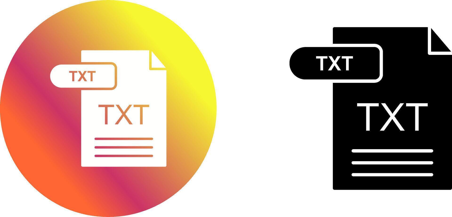 TXT Icon Design vector