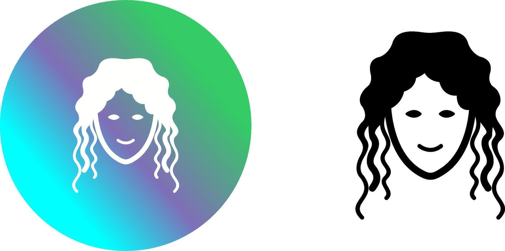 Hair Curly Icon Design vector