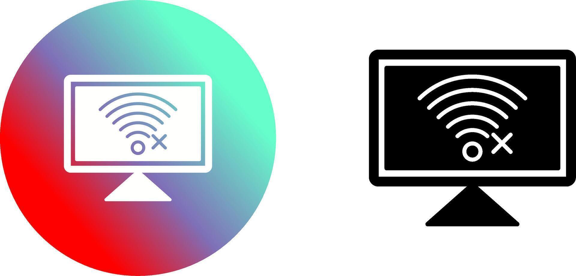 Disconnected Network Icon Design vector