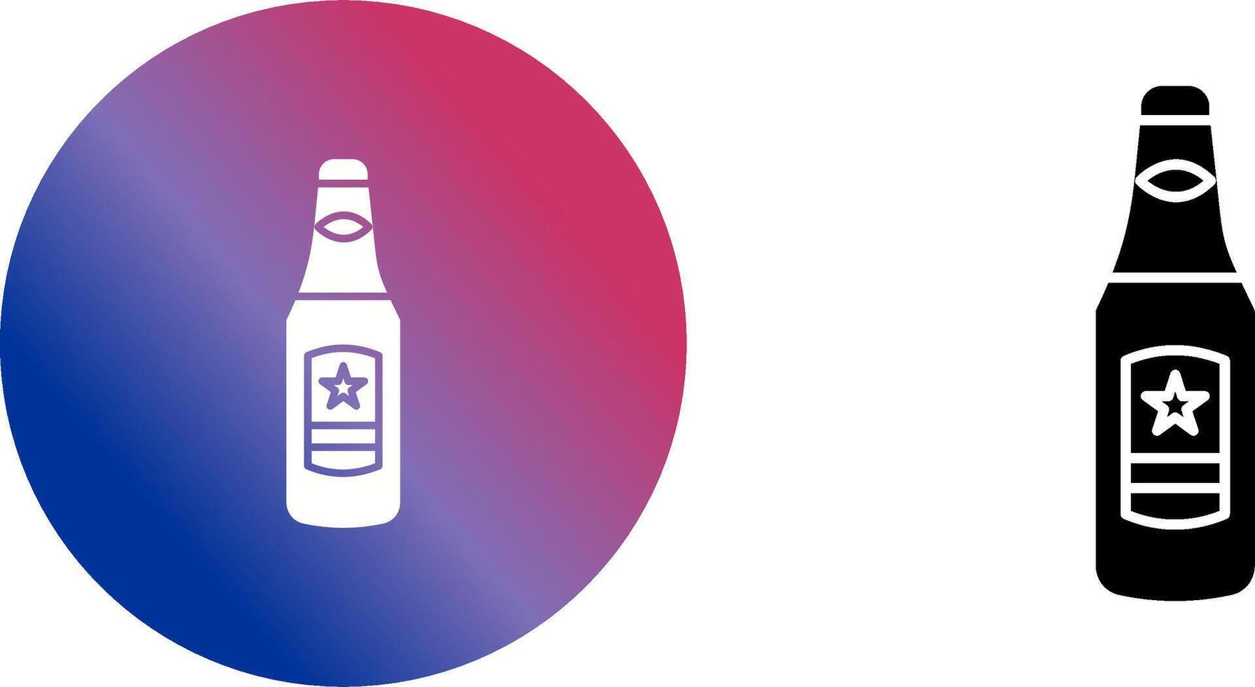 Beer Bottle Icon Design vector