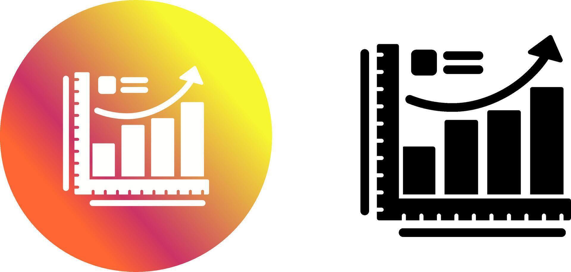 Growth Chart Icon Design vector
