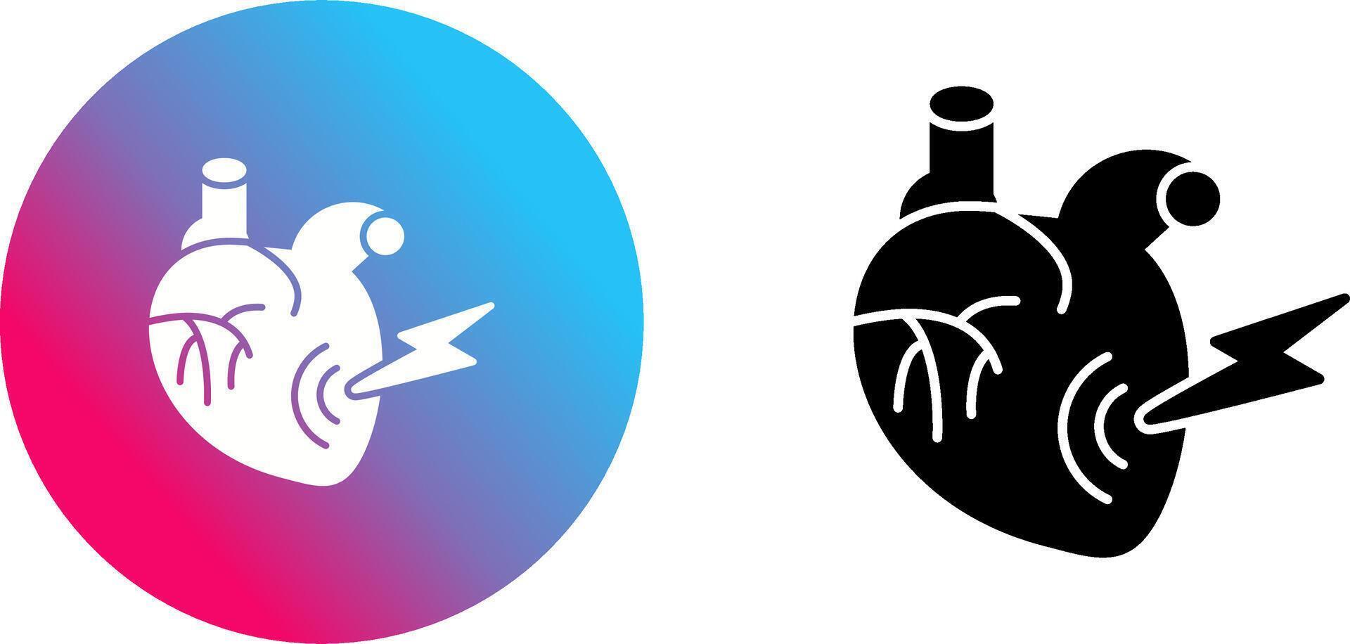 Heart Attack Icon Design vector