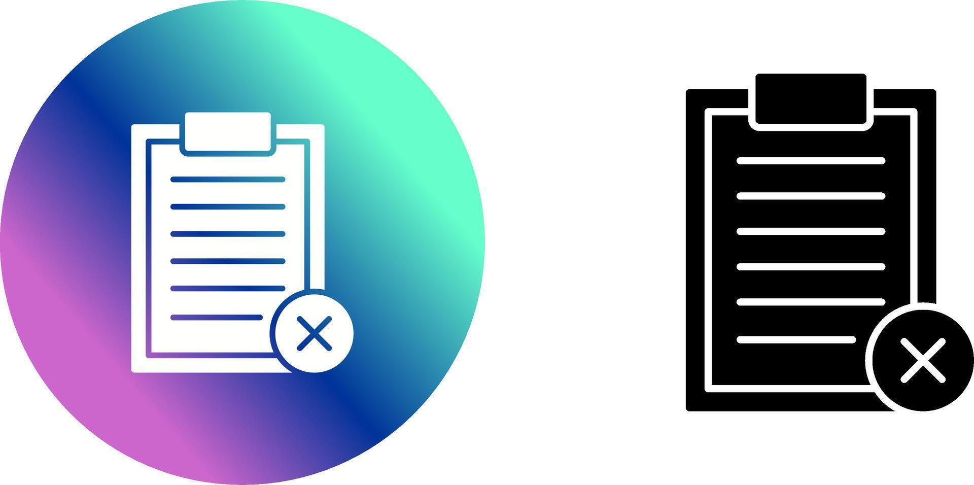 Rejected Icon Design vector