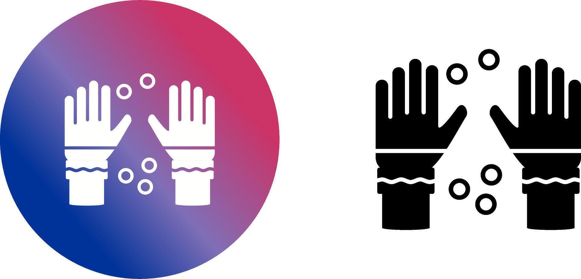 Winter Gloves Icon Design vector