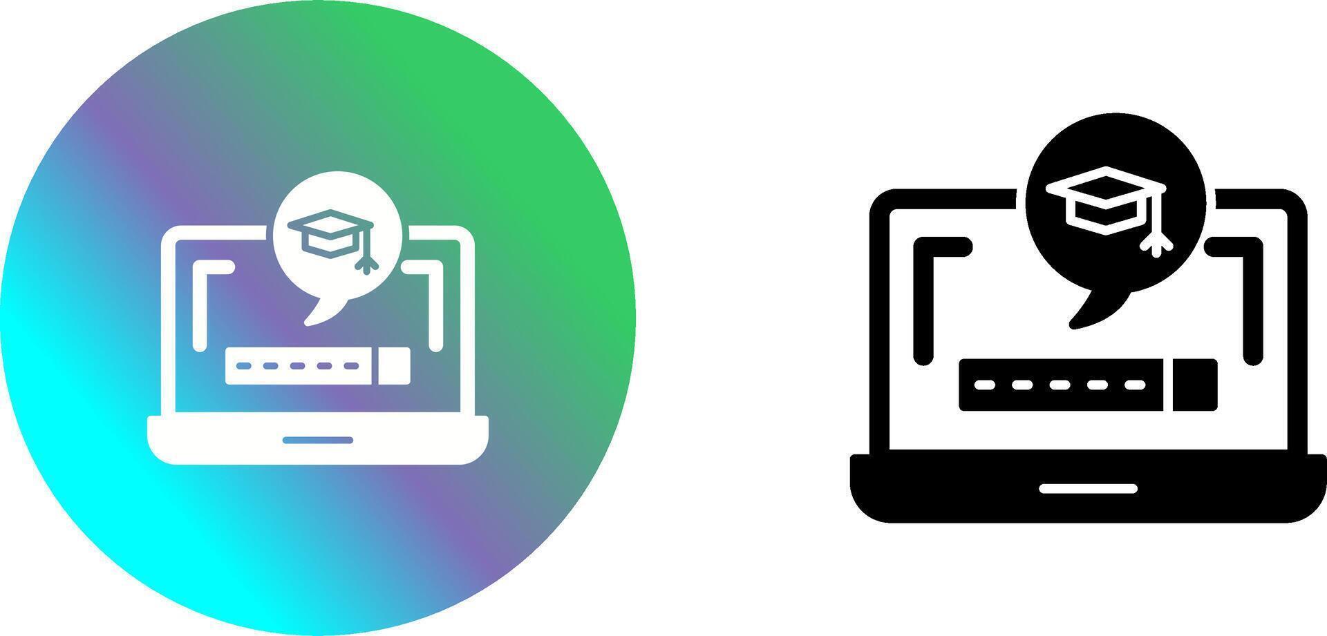 Digital Learning Icon Design vector