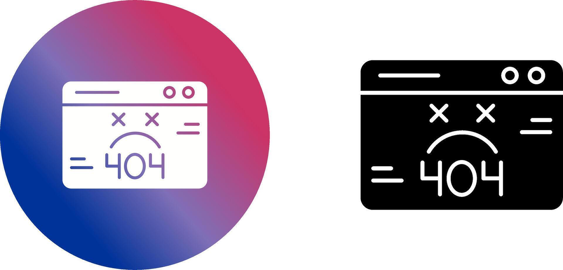 404 Error Icon Design vector