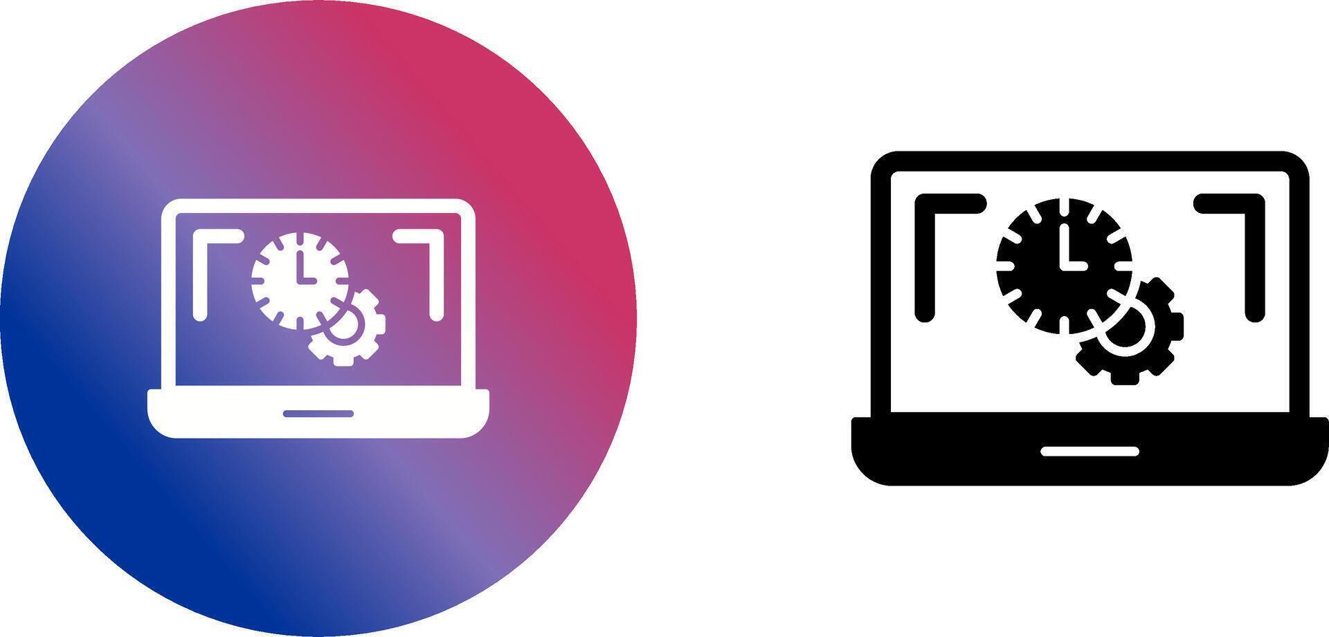 Flex Time Icon Design vector