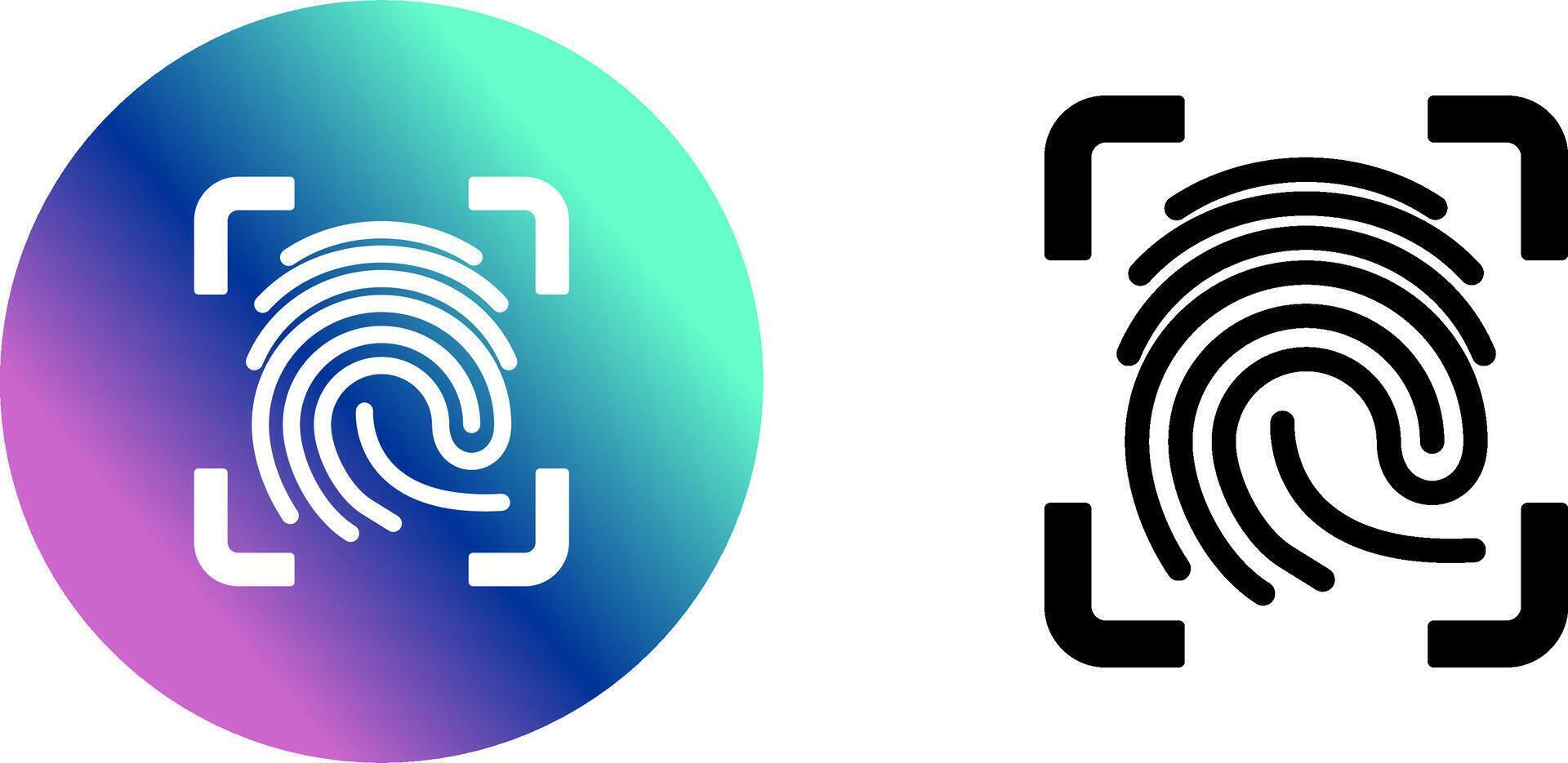Finger Print Icon Design vector