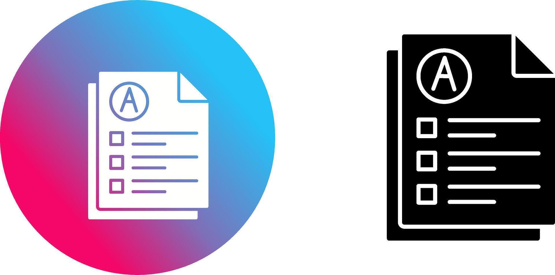 Exam Icon Design vector