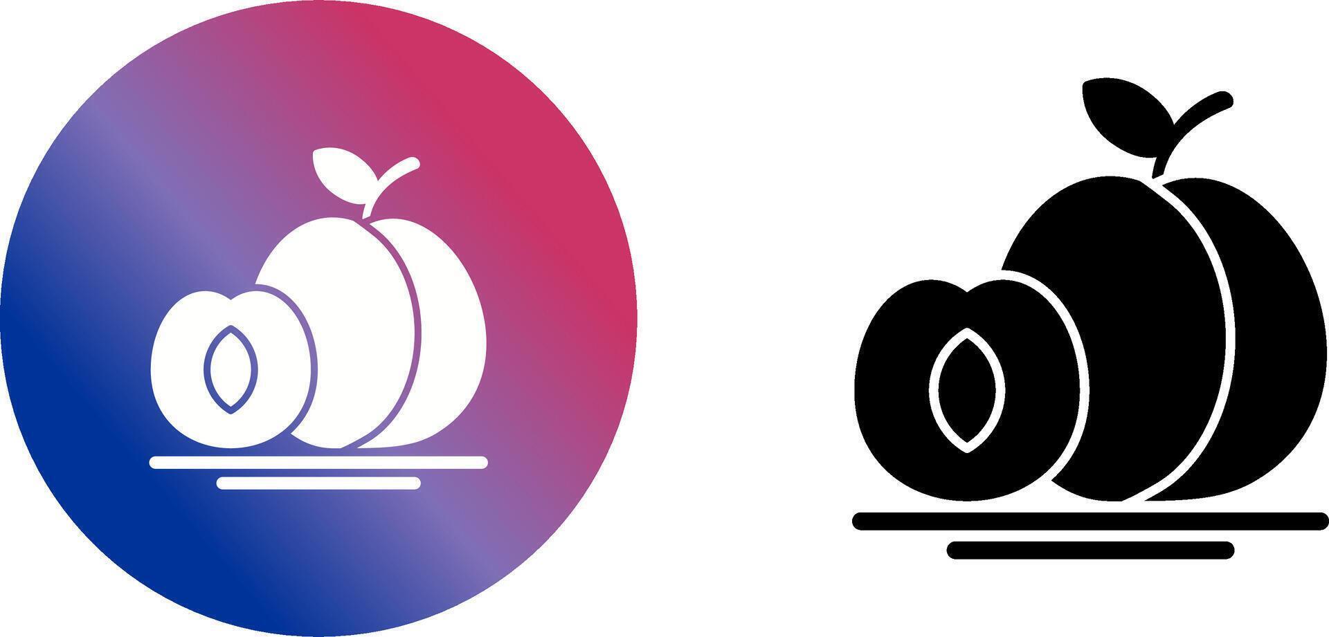 Apricot Icon Design vector