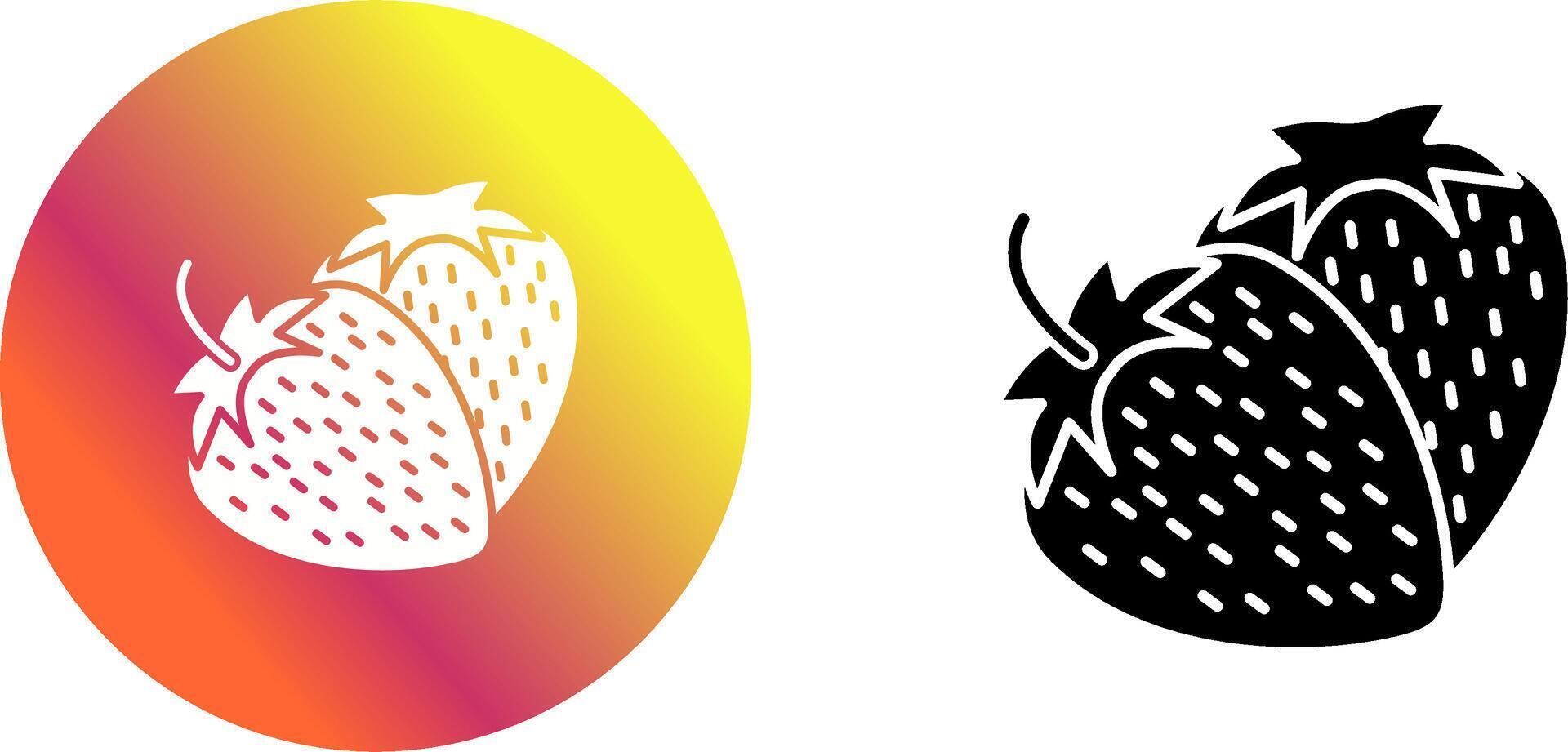 Strawberry Icon Design vector
