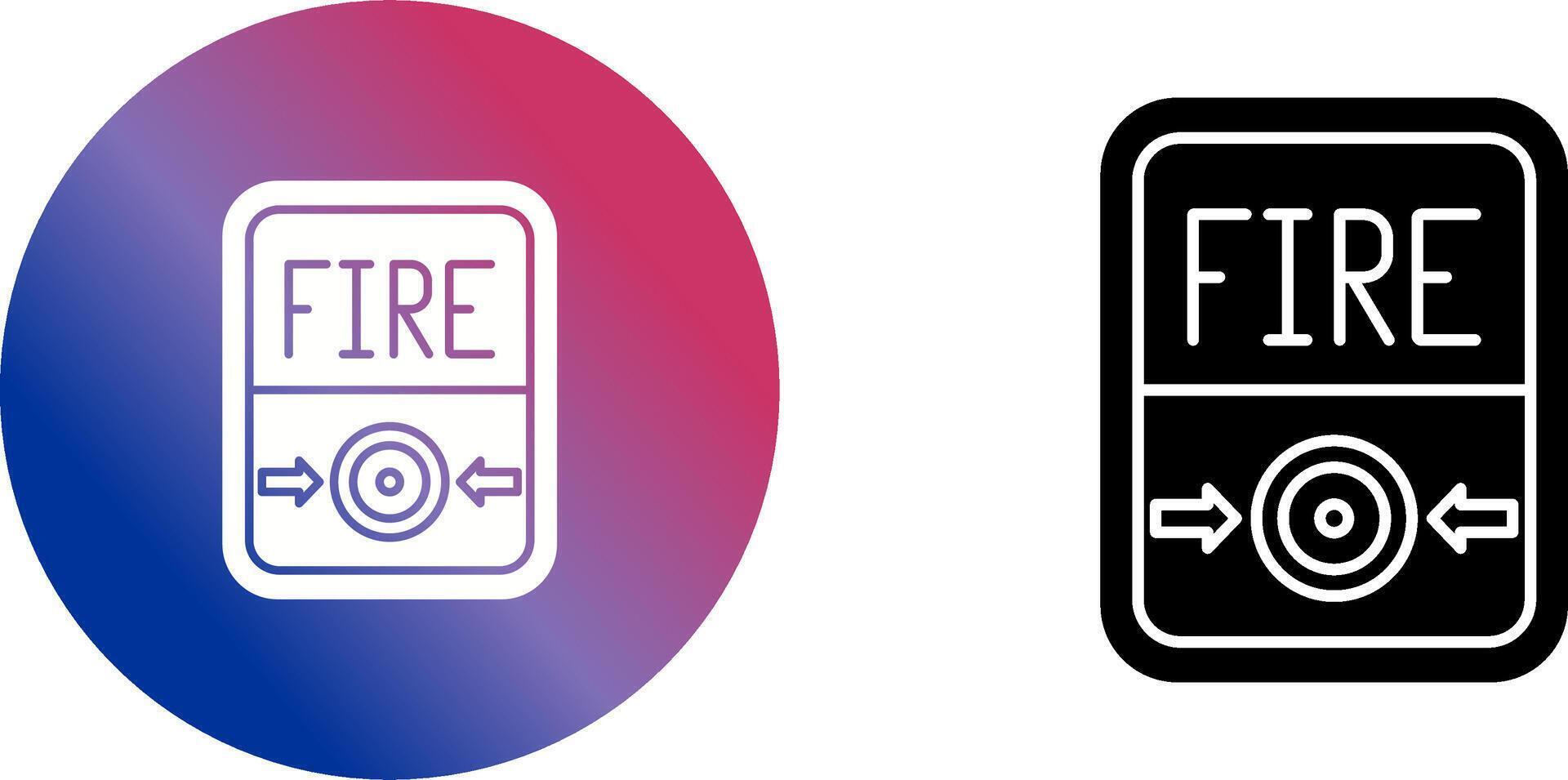 Fire Button Icon Design vector