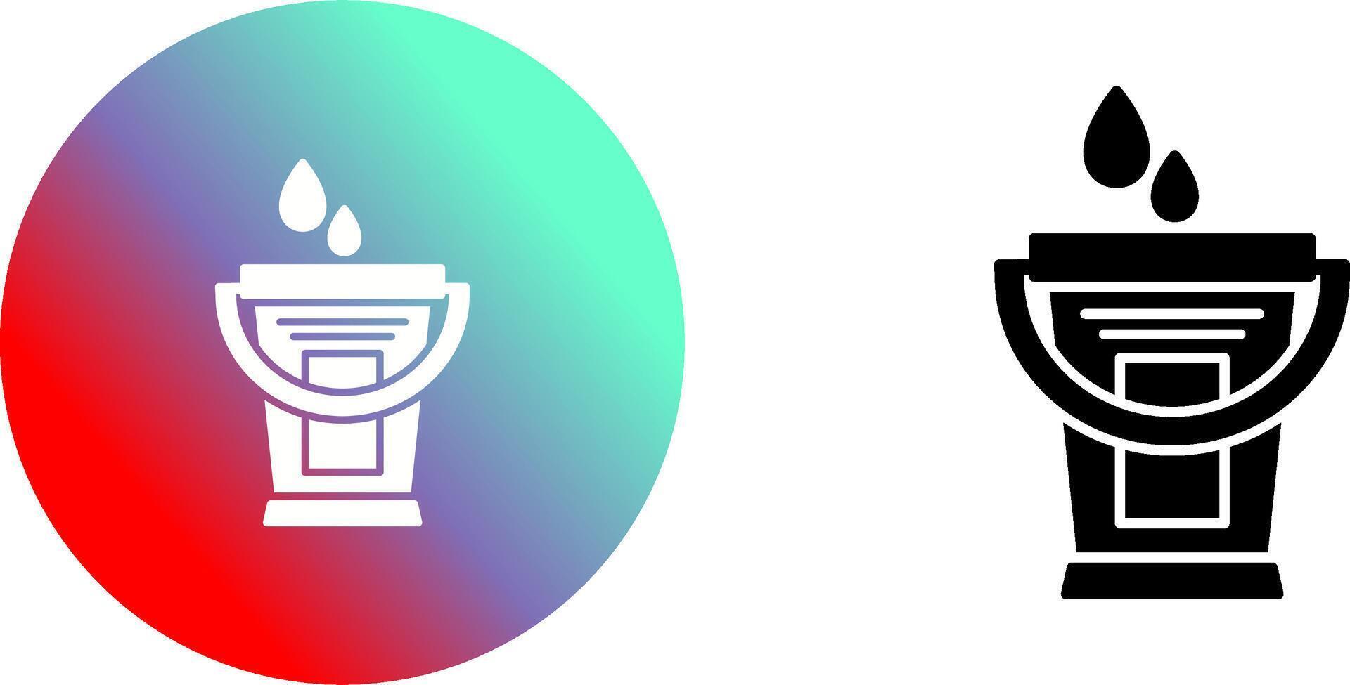 Water Bucket Icon Design vector