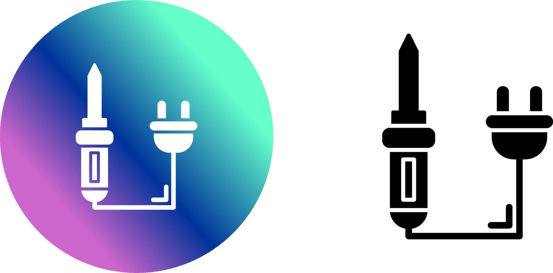 Soldering Iron Icon Design vector