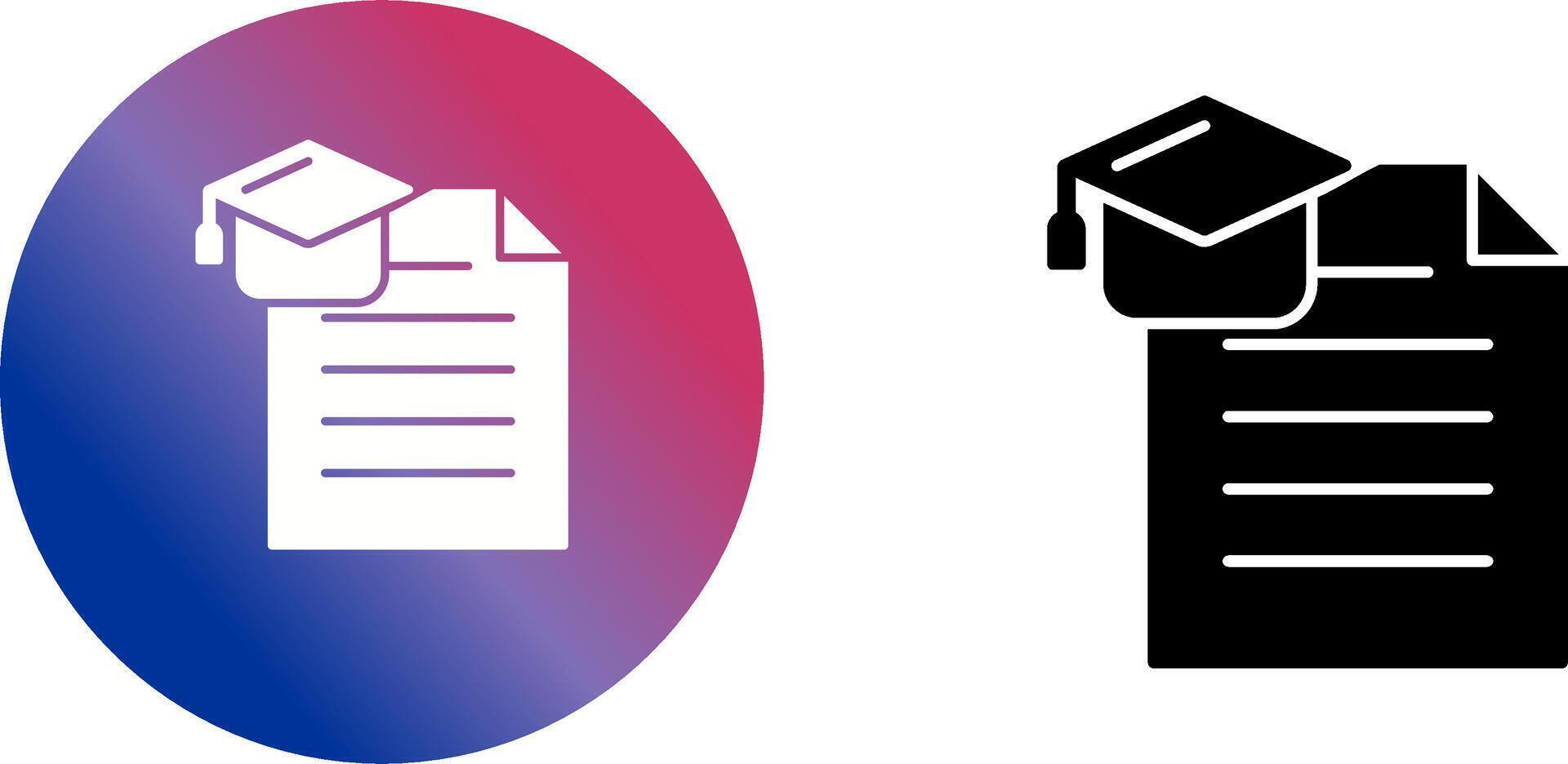 Degree Icon Design vector