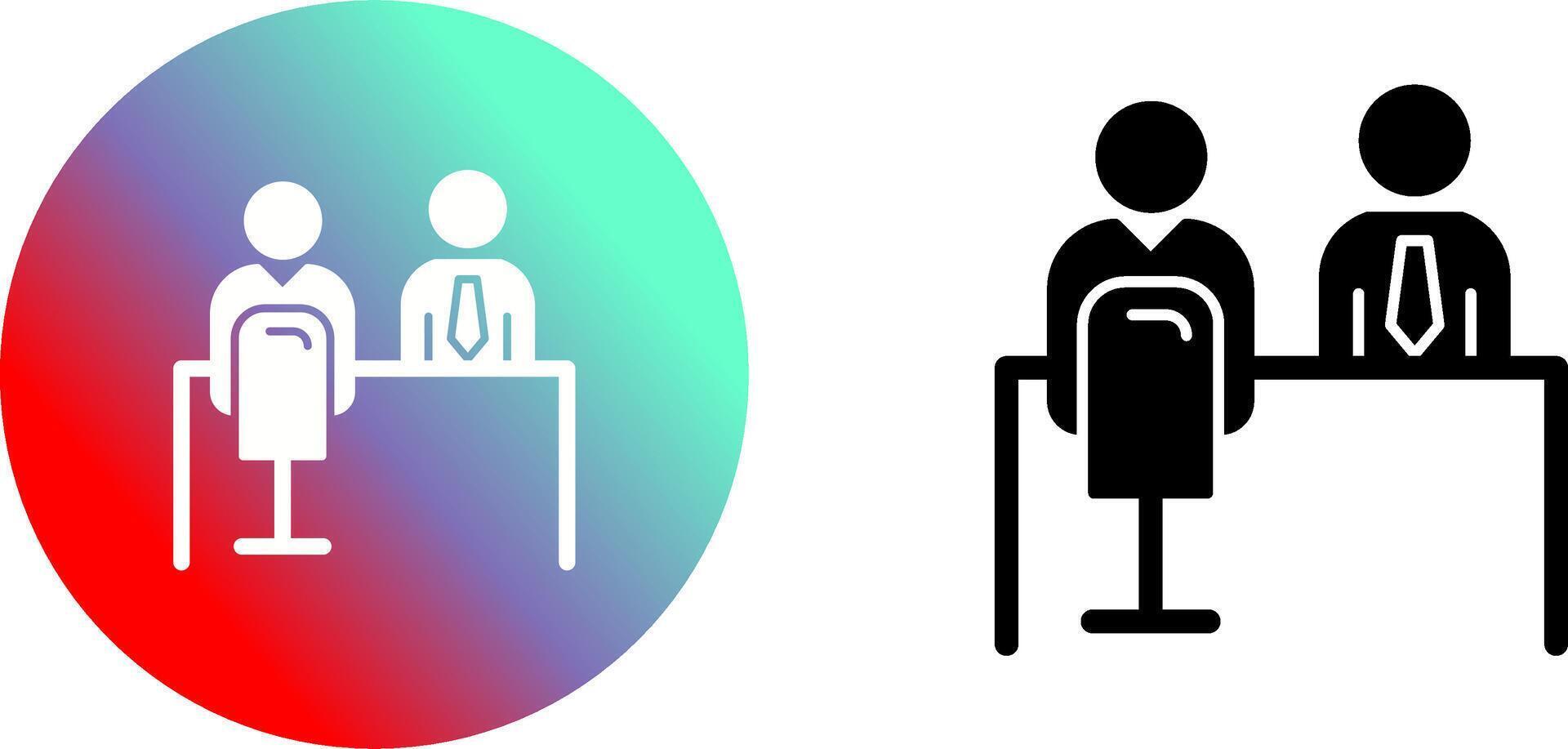 Employee Interview Icon Design vector