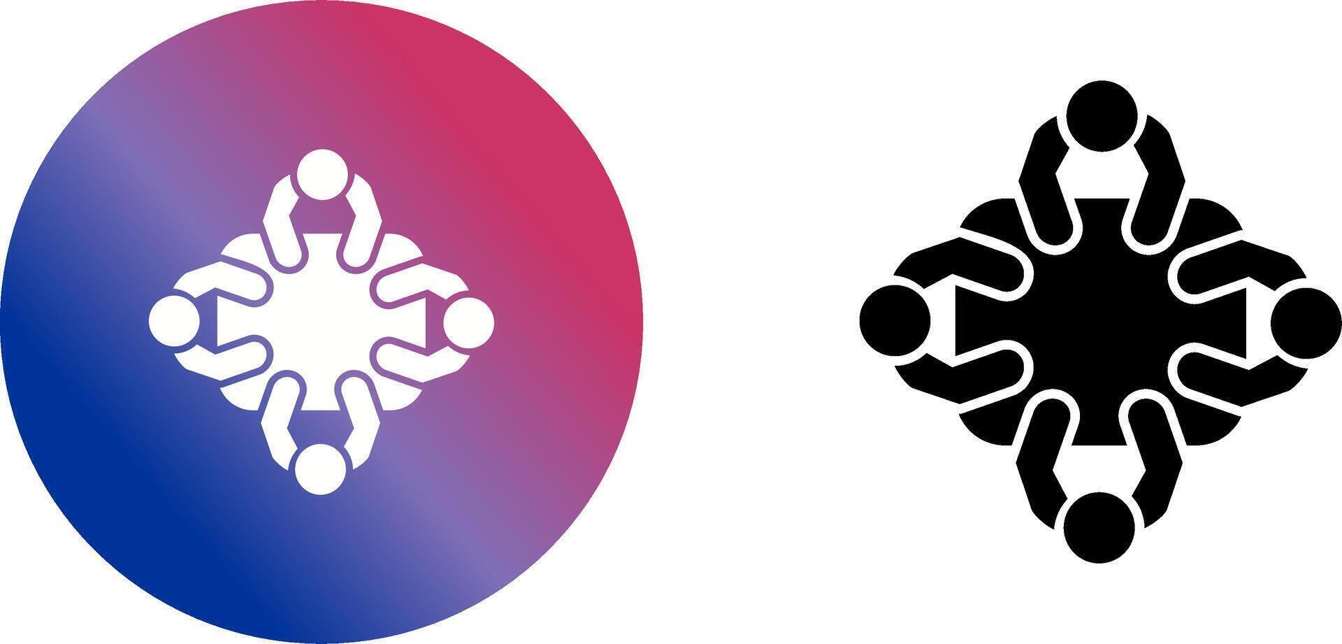 Staff Meeting Icon Design vector