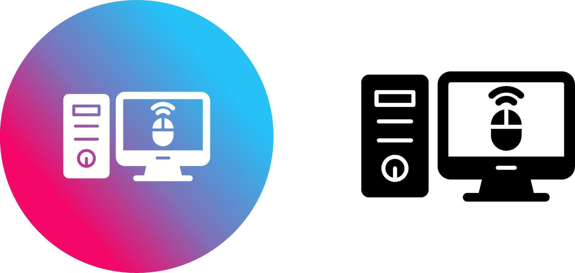 Desktop Computer Icon Design vector