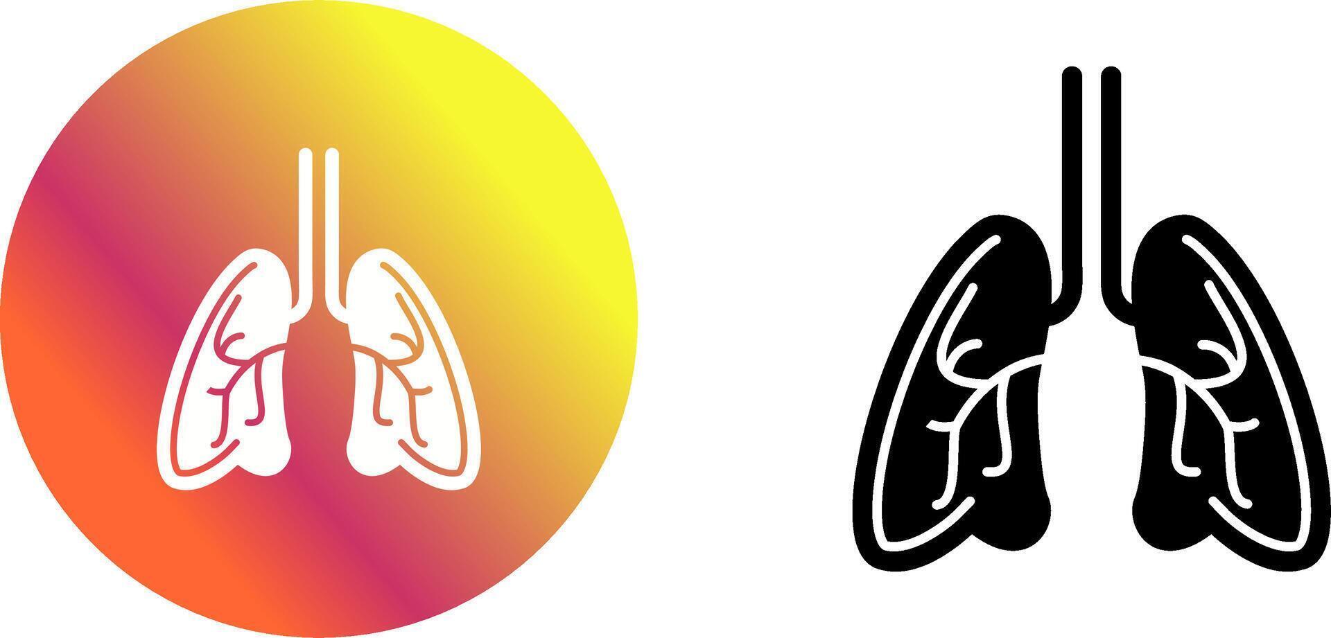Lungs Icon Design vector