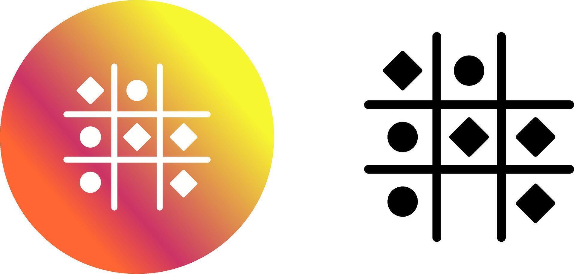 Tic Tac Toe Icon Design vector