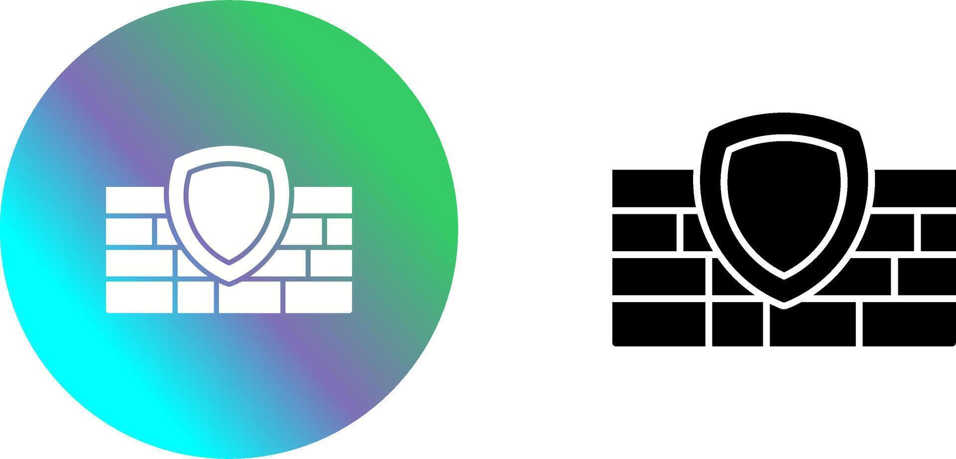 Firewall Icon Design vector