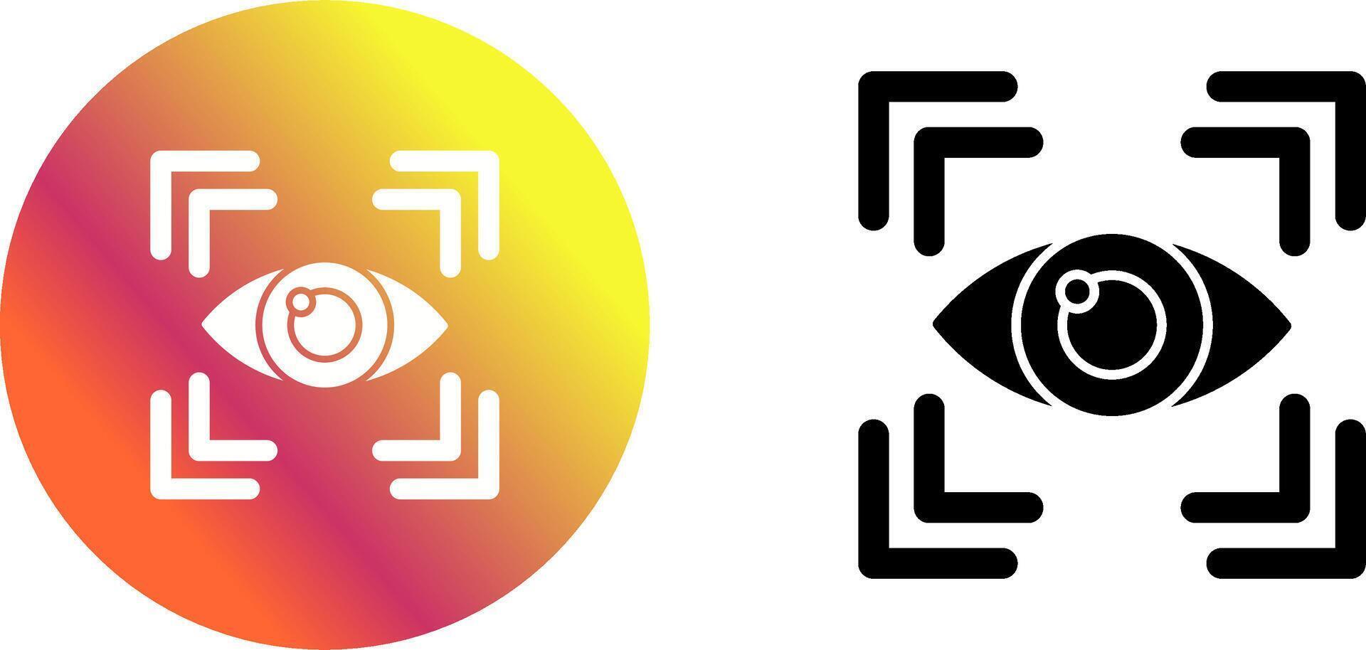 Eye Scan Icon Design vector