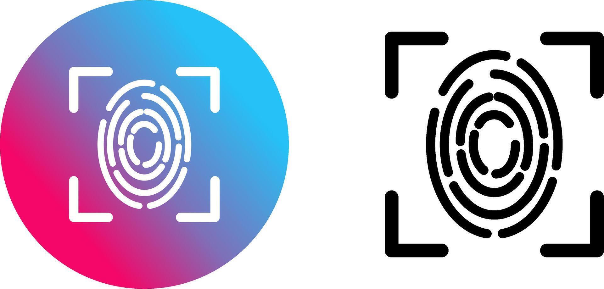 Fingerprint Icon Design vector