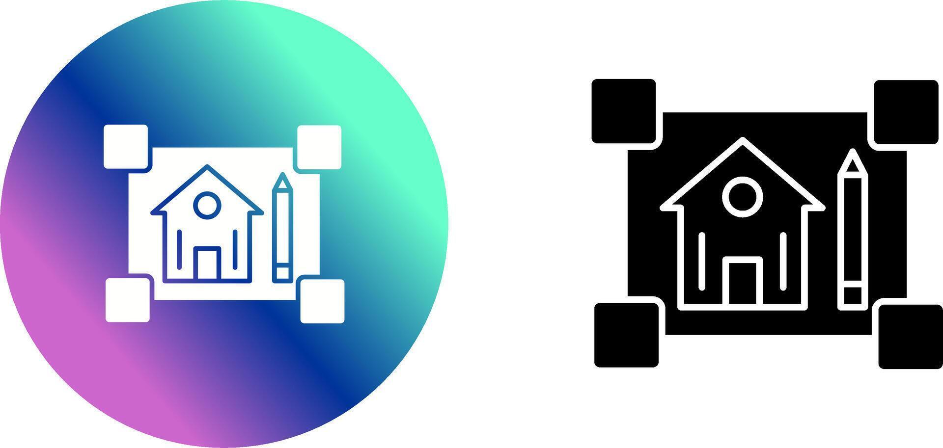 Blueprint Icon Design vector